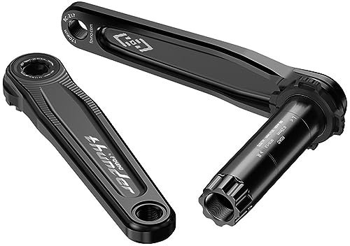 165mm 170mm 172,5mm 175mm Rennrad Integriert Hohl Kurbelarm Aluminium-Legierung Links Rechts Kurbel 110BCD Kurbelsatz (Color : Black, Size : 172.5mm)