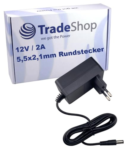 Trade-Shop AC Netzteil Ersatz für Brother AD-E001 für Beschriftungsgerät, DC 12V, 2.0A