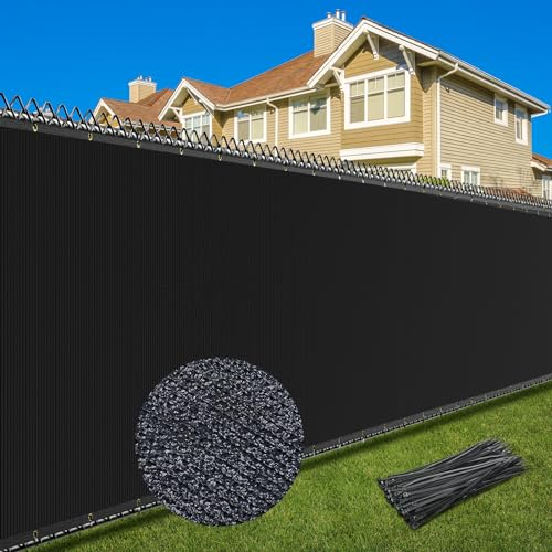 Patiobay Privacy Fence Screen 170GSM 4x50 FT Heavy Duty UV Resistant Black
