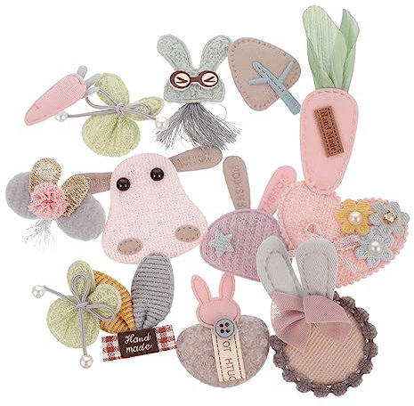 DOITOOL 24stücke Diy Cartoon Haarnadel Tuch Haar Clips Kopfschmuck Langlebig Und Praktisch Für Kostüme Und Kunsthandwerk Zufällige Stil