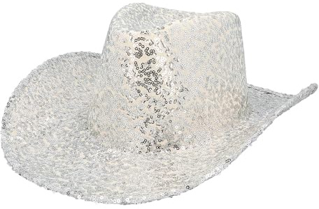 Boland - Chapeau de cowboy Rodeo Party, chapeau pour déguisements de carnaval, carnaval, fête à thème et JGA, Argent