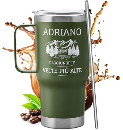 Maverton Bicchiere termico con manico 600ml, Borraccia termica