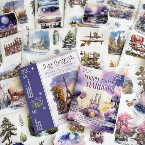 50 ark blommig scrapbooking-klistermärkesbok, 10 ark washi-klistermärken, färskskurna blommor naturliga trädgårdsblommor fjäril washi-klistermärken med scrapbook-papper för scrapbook-tillbehör