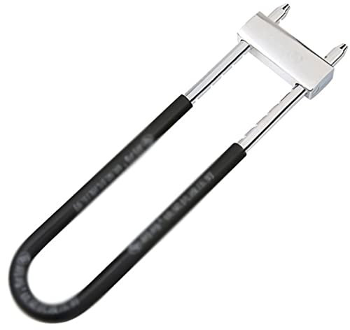 WZYYCV Bici Lock Candado En U para Bicicletas Cerradura De Puerta De Vidrio, para Protección Resistente Candado De Bicicleta Largo Espacio De Bloqueo 320 Mm / 12.5in Negro U Lock