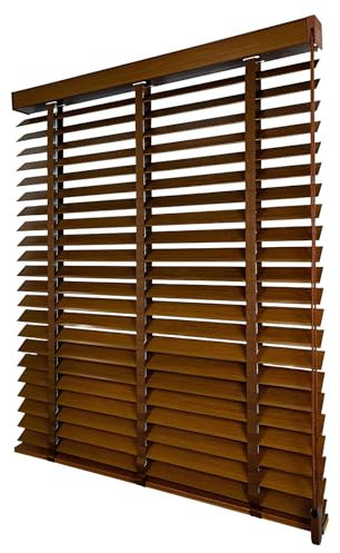 Alu Jalousie 50mm Lamellen Aluminium Jalousie Sonnenschutz/Sichtschutz Breite 20~270cm Horizontal Jalousette for Zuhause, Wohnzimmer(Dunkelbraun)