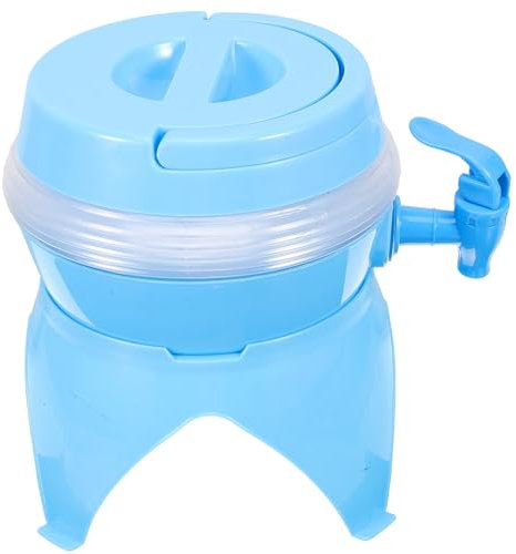 ibasenice Distributeur D'eau Pliable 3,5l Bleu Plastique Avec Robinet Pour Sport Extérieur Randonnée Et Voyages