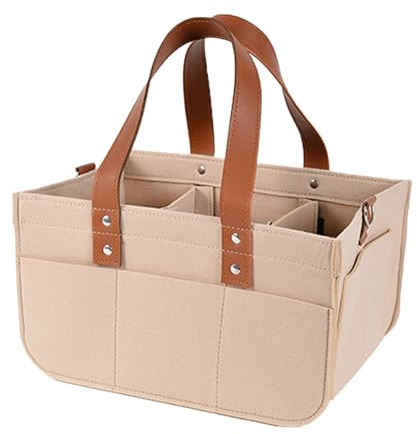 de pañales de fieltro, organizadora grande de tela suave, cesta de almacenamiento portátil, organizador de pañales para madres, toallitas, biberones, habitación de los niños, utensilios de