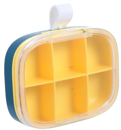 Abaodam Praktische Medikamentenbox mit Fächern Kompakter Reise organizer aus Tragbare Aufbewahrung für Tabletten Schmuck und Zubehör Vielseitig für Alltag und Büro Geeignet