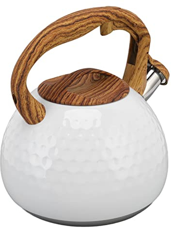 Haofy Bouilloire à thé Sifflante de 3 Litres en Acier Inoxydable avec Base Capsulée à Chauffage Rapide pour Induction, Céramique électrique, Cuisinière à Gaz, Utilisation dans la Cuisine Familiale,