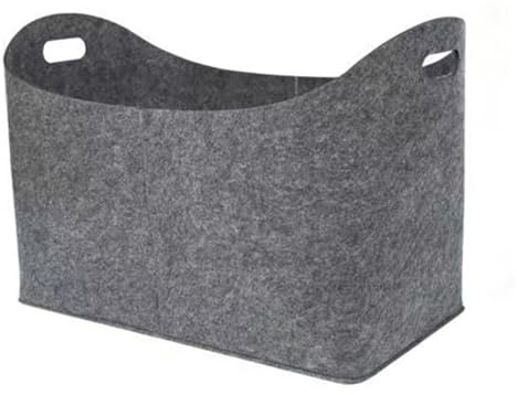 Xweptuy Sacs en Feutre Panier à Bois de Chauffage avec poignées Panier de Rangement en Feutre pour Faire du Shopping journaux Gris