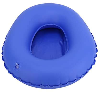Annadue Bassin de Lit Gonflable, Urinoir Médical pour Personnes âgées Alitées, Bassin de Lit Anti-escarres avec Coussin Doux, Chaise Percée Portable pour Soins à Domicile à l'hôpital, Urinoir pour