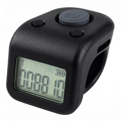 Nukinp Compteur électronique de Doigts, Compteur de Tours Natation étanche, numérique Rechargeable avec 6 Ensembles données