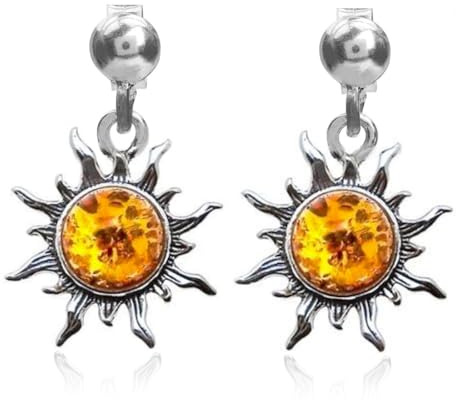Ian and Valeri Co. Honey Amber Sterling Silver Stud Sun Earrings