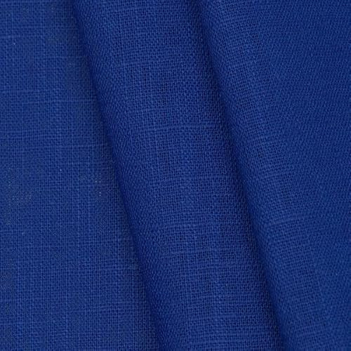 STOFFKONTOR 100% Leinenstoff – edler Naturstoff - vorgewaschen - Meterware, Farbe Royal-Blau – zum Nähen von Kleidern, Röcken, Trachtenmode
