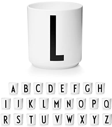 Design Letters Tasse a Cafe (A-Z) | Cadeau Noel Homme, Cadeau Noel Femme | Idéal pour Decoration Noels, Decoration Table | Porcelaine Mug avec Initiale | Tasse Cappuccino | Tasses à thé, 250 Ml