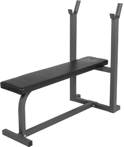 GYRONETICS® Hantelbank mit Ablage - bis 220kg Belastbar, 101 x 50 x 93,5 cm, Schwarz - Trainingsbank, Flachbank, Fitnessbank, Drückerbank, Bankdrücken, Weight Bench, Langhantelablage, Krafttraining