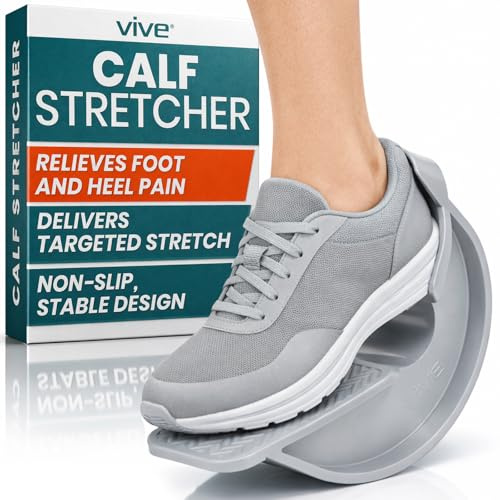 Vive Foot Rocker - Calf Stretcher for Achilles Tendinitis, Heel, Feet, Shin Splint, Plantar Fasciitis Pain Relief - Stretches Strained Leg Muscle - Ankle Wedge Stretch Improves Flexibility (Standard)