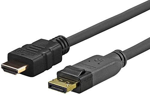 VivoLink 5.0 m DisplayPort – HDMI 5 m DisplayPort HDMI Noir – Adaptateurs de câble vidéo (5 m, DisplayPort, HDMI, mâle, mâle, or)