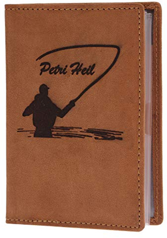 Greenburry Vintage Herren Leder Etui Ausweismappe Braun 12x9x1 cm