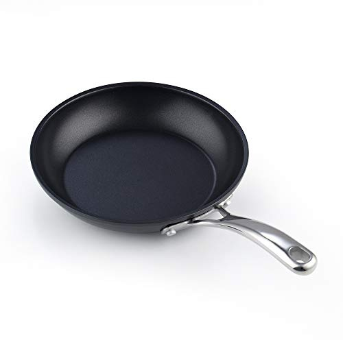 Cooks Standard Frying Omelet Pan, Classic Hard Anodized Nonstick 8-Inch/20cm Saute Skillet Egg Pan, Black