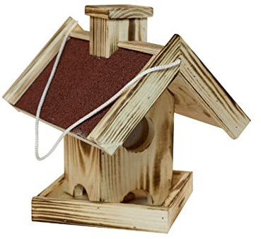 Windhager Vogelfuttersilo Vogelfutterhaus mit Spitzdach aus Holz zum Hängen