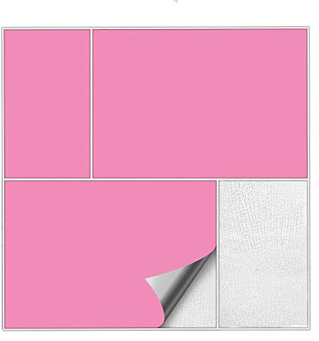 Kiwistar Fliesenaufkleber Hellrosa 45 Seidenmatt - 15 x 20 cm - 50 Stück - Klebefliesen Fliesenmuster Stickerfliesen Wandfliesen überkleben