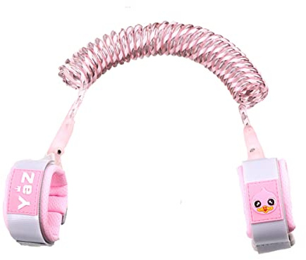 Eidyer Anti tappad säkerhet handledslänk bälte, barnsele bälte säkerhet justerbart 1,5 m/1,5 m baby småbarn tyglar säkerhetsrem koppel gång handbälte elastiskt tråd rep fluorescerande och säkerhetslås