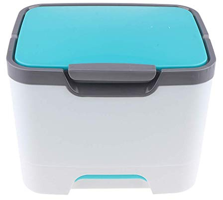 Tubayia bärbar makeup kosmetika förvaringslåda kosmetisk väska nail art verktyg organizer (blå)