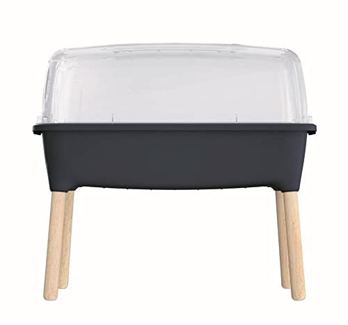 Semillero/Bandeja Multiusos respana Planter Wood High Set 52l., Dimensiones (mm) 770x380x795, Color Antracita