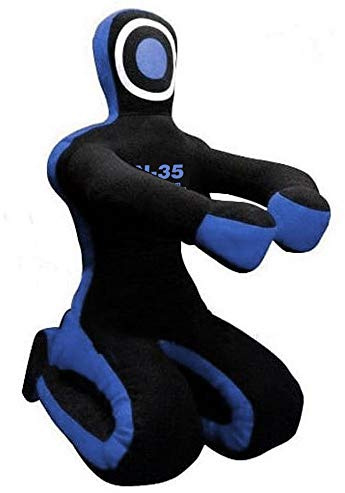 N-35 Muñeco sentado, 180 cm, azul, judo, boxeo, artes marciales mixtas, grappling, Ju Jutsu, sin relleno.