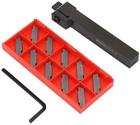 MGEHR1212-3 Lathe Parting Tool Cut Off Tool Parting Tool Lathe Cut-Off Grooving Parting Tool Holder with 10pcs Inserts