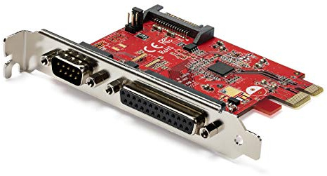 StarTech PCIe Serielle Parallele Kombo Karte, DB25, DB9 RS232 (PEX1S1P950) | Adapterkarte, Drucker, 16C950 UART, AX99100, 256 Byte FIFO, 2, 5 Mbit/s