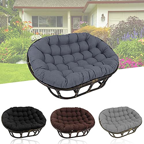 Coussin de Chaise Papasan Double Imperméable, Balançoire pour Chambre à Coucher, Salon, Gris, 170 * 120cm