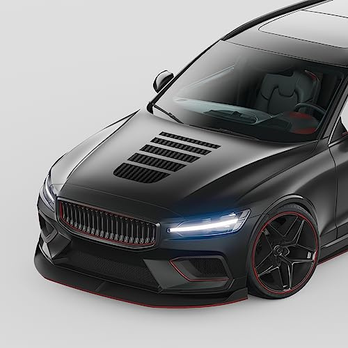 Finest Folia Rennstreifen Auto Aufkleber für Motorhaube Motorrad Bus Sticker Kfz Zubehör Tuning Dekor Design Folie Racing Streifen Dach KX077 (04 Carbon)
