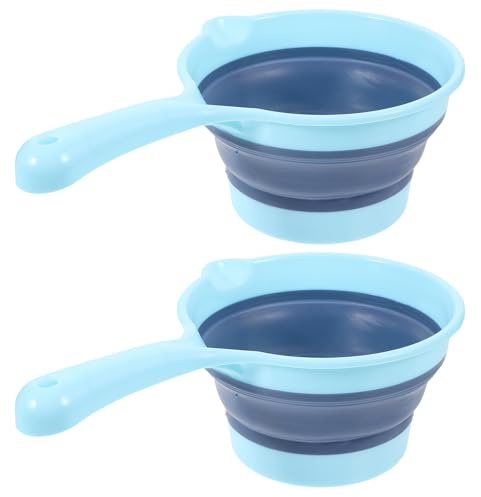 MAGICLULU 2st Klapplöffel Faltbarer Wasserschöpflöffel Schöpfkelle Mit Langem Griff Badezimmer-haarwaschwasserschaufel Kochkelle Faltbare Badewanne Haushalt Schöpfer Scoop Baby Eimer Hängend