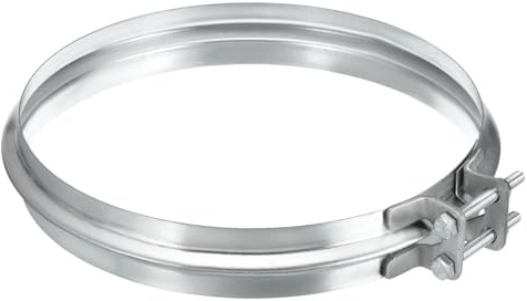 PATIKIL Duct Clamp, 8 (200mm) V-shape Zinc Plated Iron Pipe Clamp for Ventilation Ducting Dust Collection Chimney Pipe