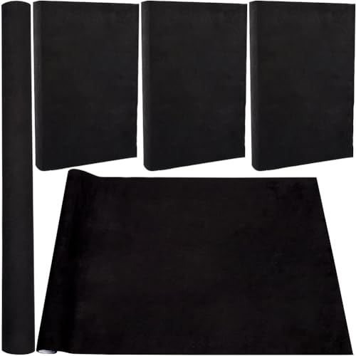 craspire 59 x 16,9 tum mocka bokomslag svart för A3-A8-böcker bindande tyg yta pappersbaksida bokomslag böcker album scrapbooking arkivering gör-det-själv skydd skydd