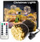 ARKOCHIC 30M Guirlande Lumineuse de Noël, 300 LED Lumières de Noël Intérieur et Extérieure Électrique 8 Modes Etanche Guirlande Décorative pour Maison Sapin Fenêtre Fête Mariage Patio, Blanc Chaud