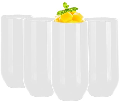 Glasmark KROSNO, 430 ml, lot de 4, à boire, à long drink, à eau, à jus, à cocktail, passent au lave-vaisselle, parfaits pour la maison, les restaurants et les fêtes