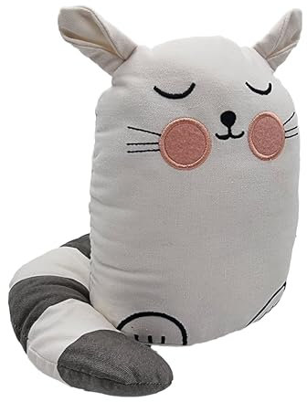 Türstopper Katze in zwei Farben 22 x 17 x 23 cm (Weiß)