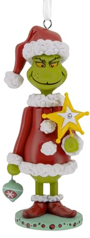 Hallmark Dr. Seuss's How The Grinch Stole Christmas! Grinch Nutcracker Christmas Ornament, Gifts for Dr. Seuss Fans