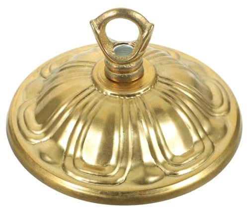 Garneck Vintage-Deckenabdeckplatte Aus Eisen Mit Haken Für Kronleuchter Und Hängeleuchten - Moderne Goldfarbene Lampenbaldachin Halterung Für Stilvolle Wohnräume