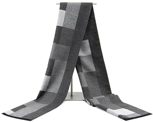 MAKFORT Herren Schal Winter Warm Dicker Klassisch Modern Imitation Kaschmir Herrenschal 180 * 30cm