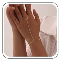 Cybche Boho Cristallo Mano Catena Bracciale Oro Cz Dito Anello Bracciale Piccolo Strass Schiavo Bracciale Minimalista Satellite Bracciale Da Polso Gioielli Per Le Donne