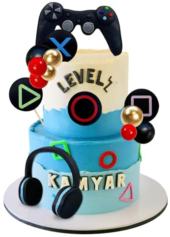 Video game themes Cake Toppers Headset Cake Decoration Ball Controller | Cake Decoration for Birthday Party Supplies