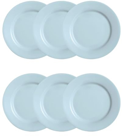 Luminarc Lot de 6 assiettes plates Opale 24 cm Passe au micro-ondes Convient au réfrigérateur Fabriqué en France