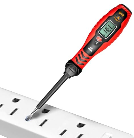 Penna Rilevatore Tensione - Rilevatore Circuiti con Display Digitale | Cacciavite Elettrico 2 in 1 Compatto con Schermo LCD per Casa e Industria