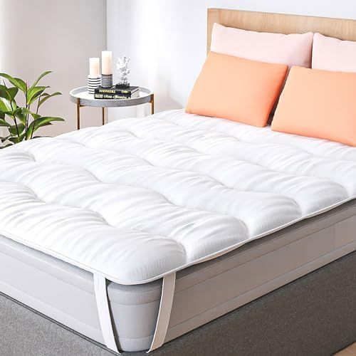 CASABEL Cubrecolchón de Microfibra Confortable, 1-2 plazas, 120x195cm