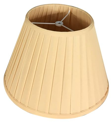 LIFKICH Pleated Fabric Lamp Cover Lampshade with Mounting Design for American Style Finial Cap Dust-resistant Light Shade for Wall and Table Lamps Elegant Soft Lighting Fade-resistant and
