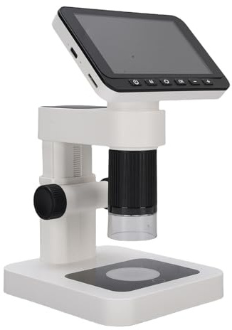 Ausla Microscopio Digital con Aumento de 5-32X, Pantalla de 4.5 Pulgadas 12MP 1080P Lupa Electrónica, 8 Luces LED para Reparación de Circuitos Inspección (Black)